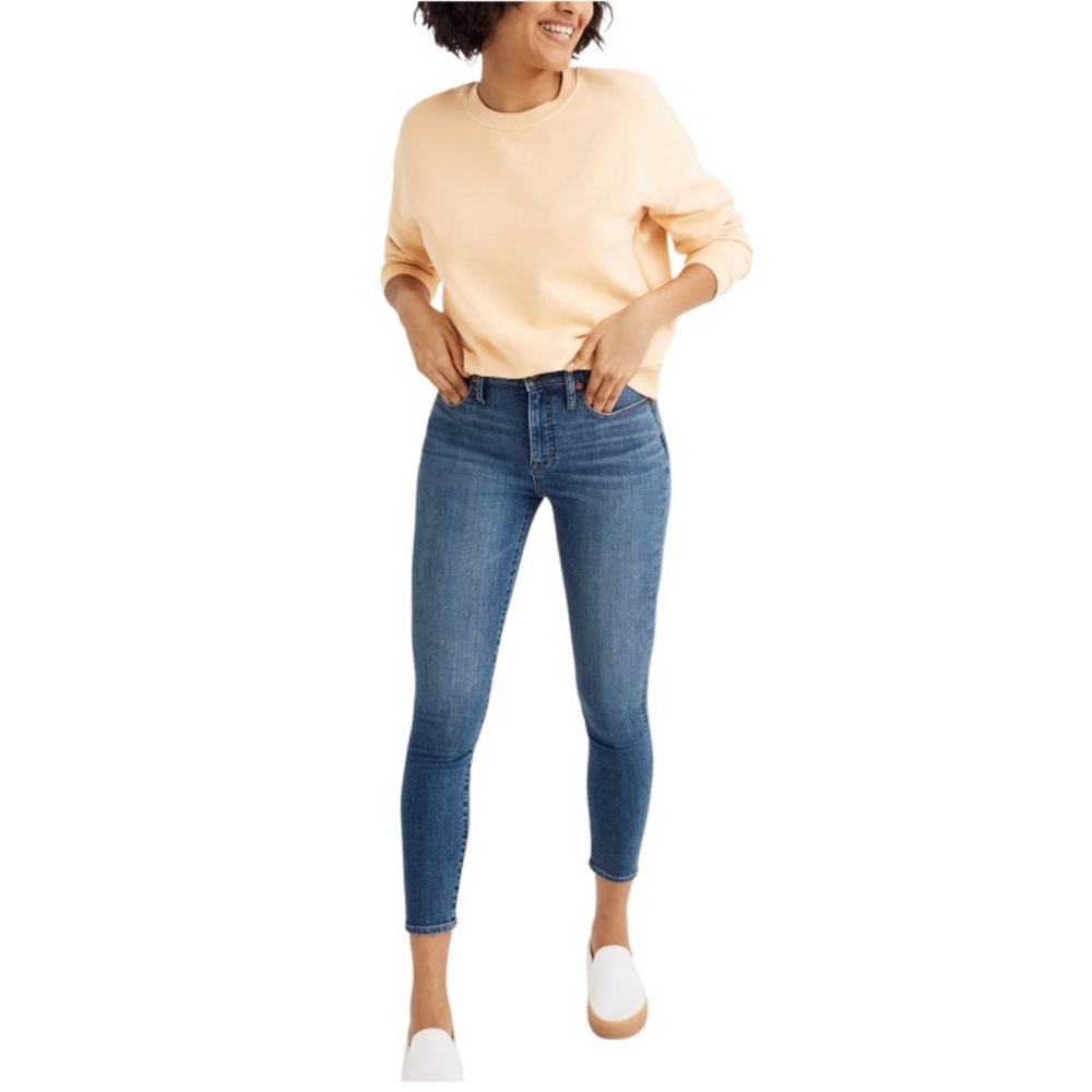 Madewell Curvy 10” High-Rise Skinny Crop Blue Denim‎ Jeans Sz 26